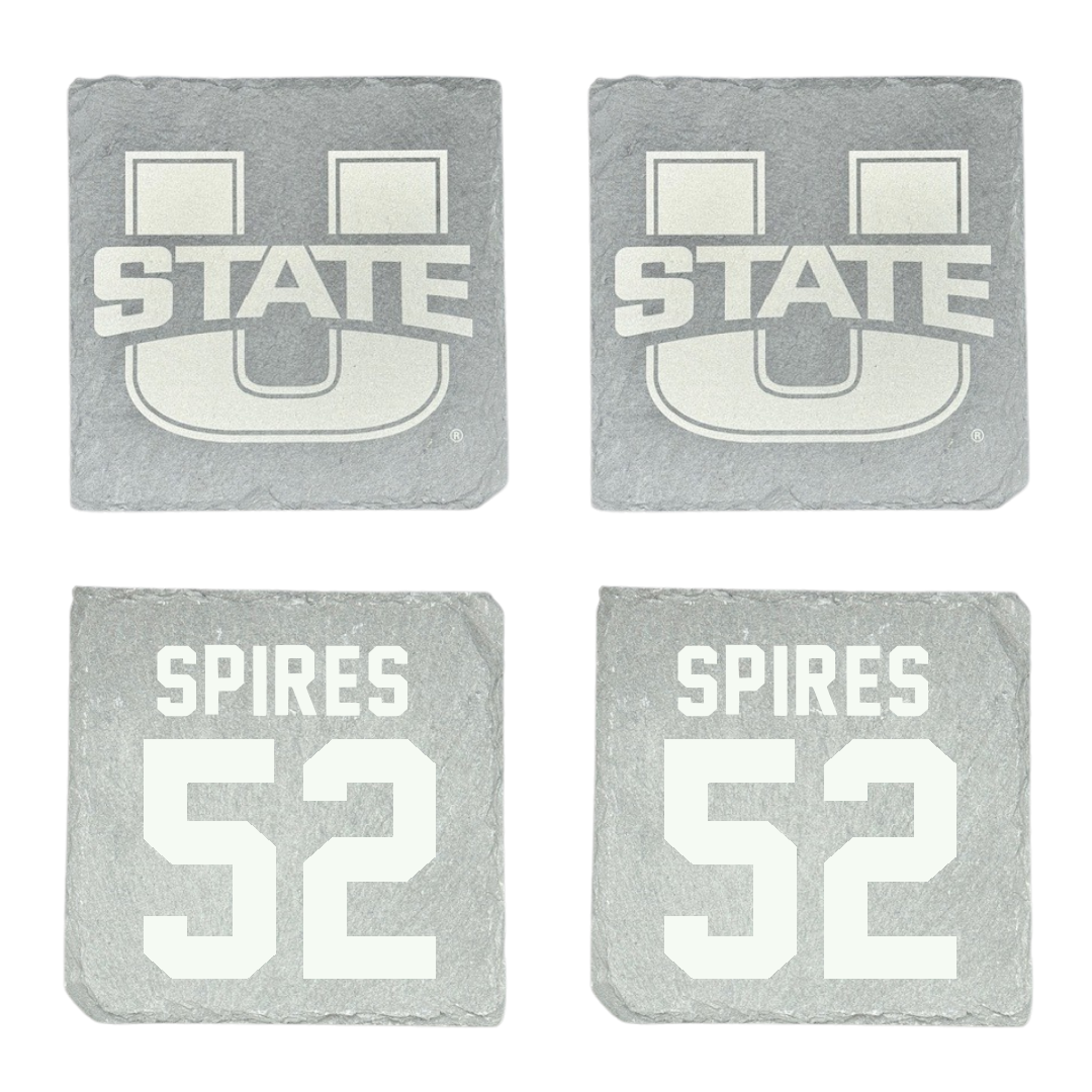 Utah State University Football Stone Coaster (4 Pack)  - #52 Blaine Spires