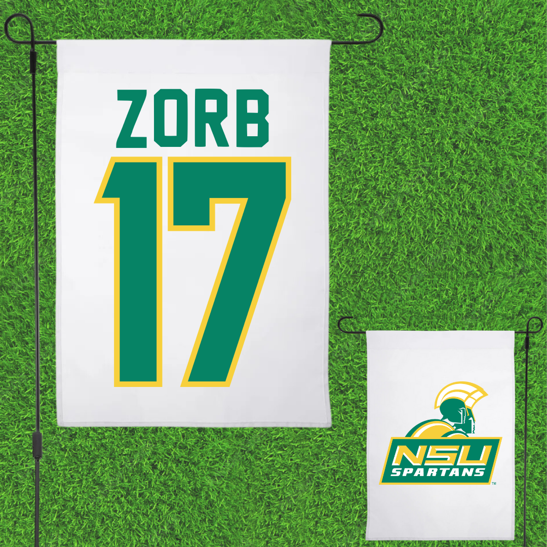 Norfolk State University Softball White Garden Flag - #17 Lisa Zorb