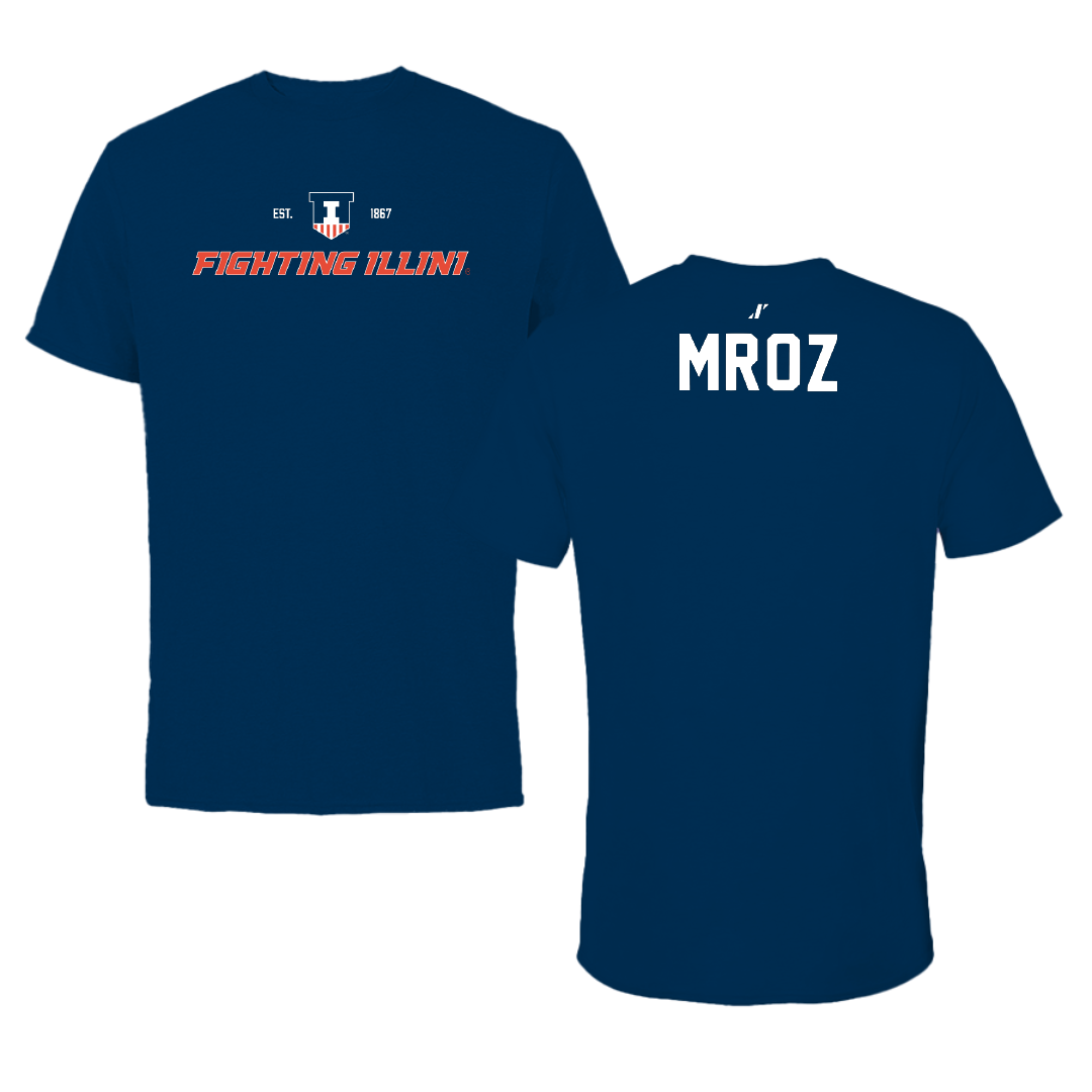 University of Illinois Tennis Navy General Performance Tee - William Mroz
