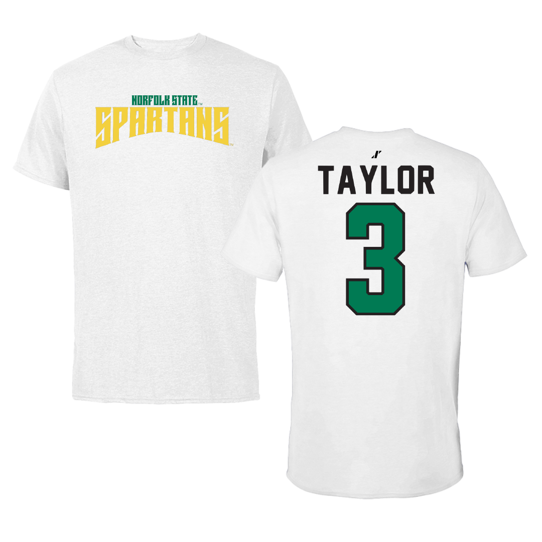 Norfolk State University Softball White Classic Tee - #3 Victoria Taylor