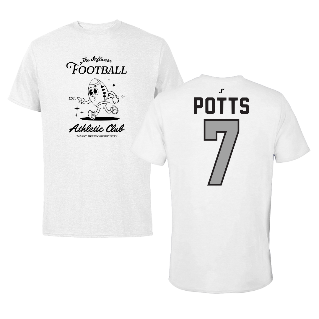 Football White Influxer Athletic Club Tee - #7 Jamal Potts