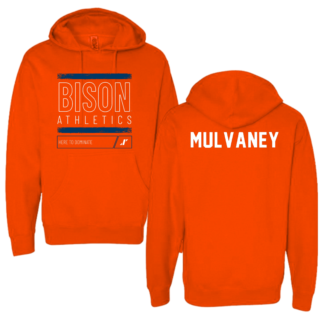 Bucknell University Wrestling Orange Dominate Hoodie - Noah Mulvaney