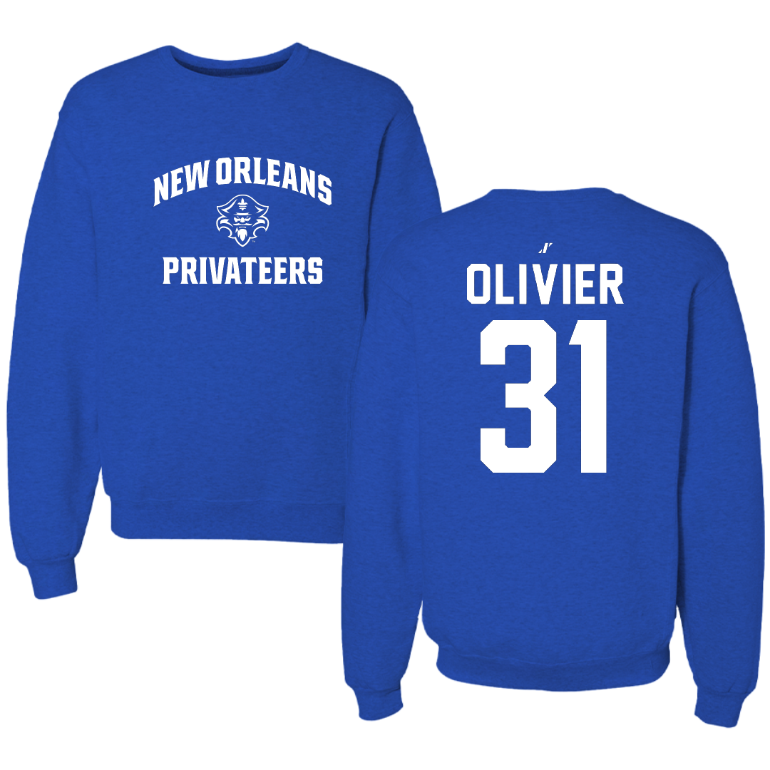 University of New Orleans Baseball Blue General Crewneck - #31 Chris Olivier