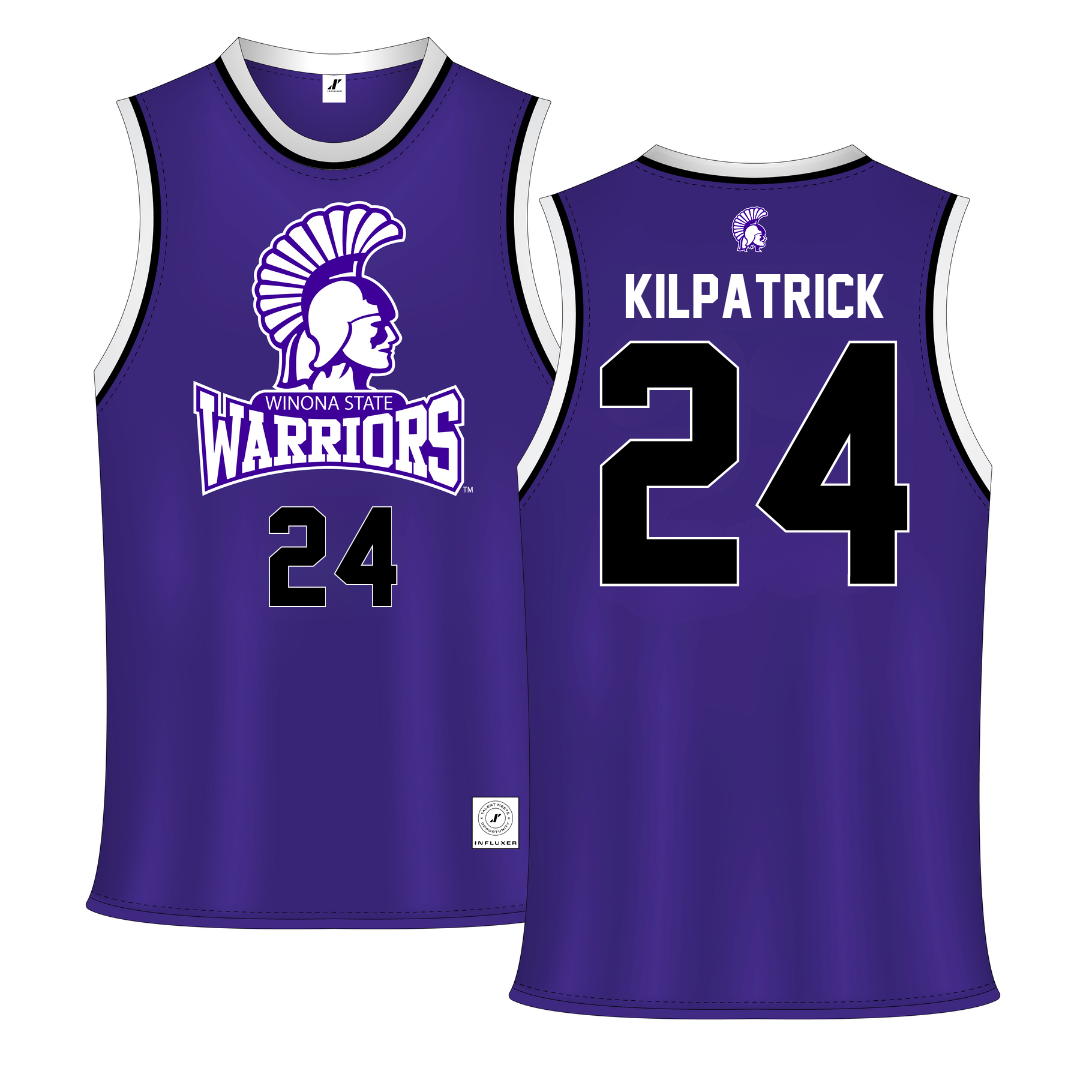 Winona State University Purple Basketball Jersey - #24 Emmaline Kilpatrick