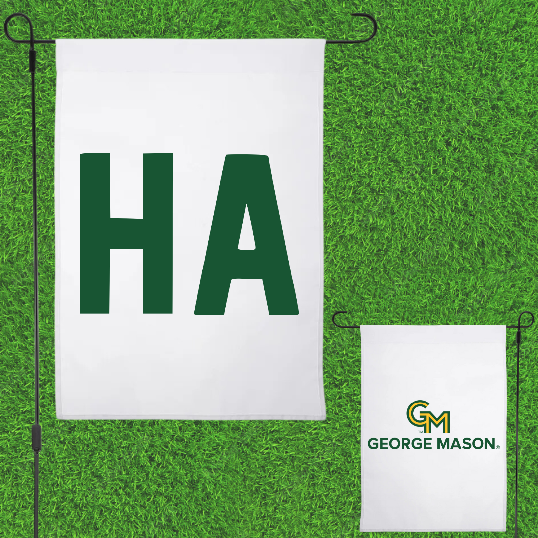 George Mason University Tennis White Garden Flag - Dustin Ha