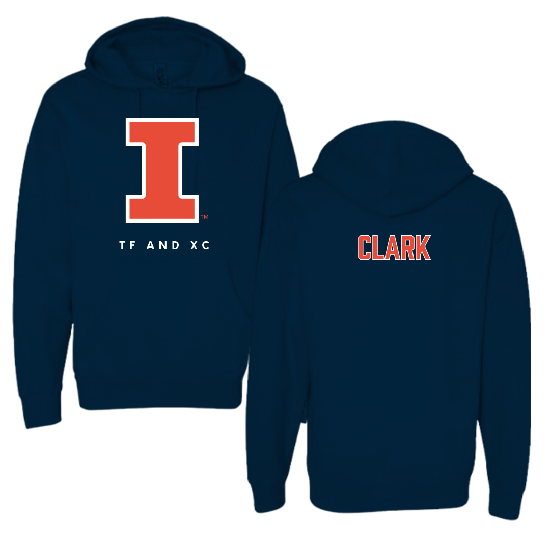 University of Illinois TF and XC Navy Hoodie - Dystonae Clark
