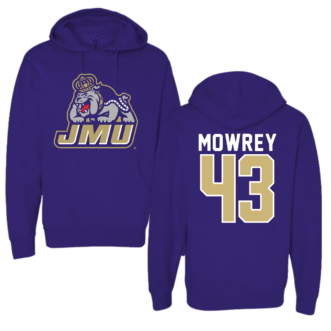 James Madison University Football Purple Hoodie - #43 Jack Mowrey