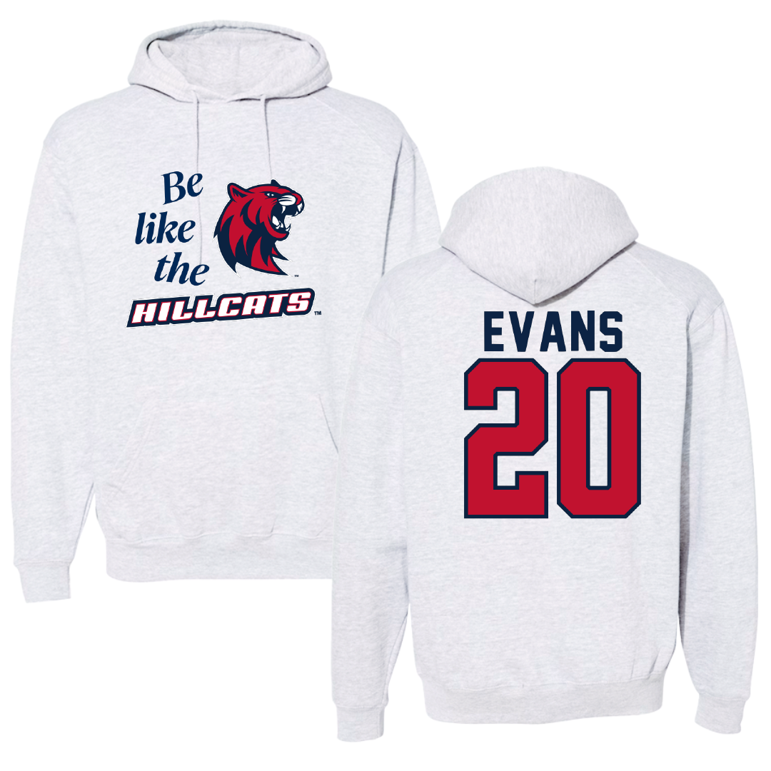 Rogers State University Softball Light Gray Be Like Us Hoodie - #20 Savannah Evans