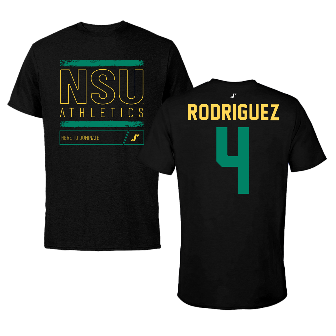 Norfolk State University Baseball Black Dominate Tee - #4 Raphael Rodriguez