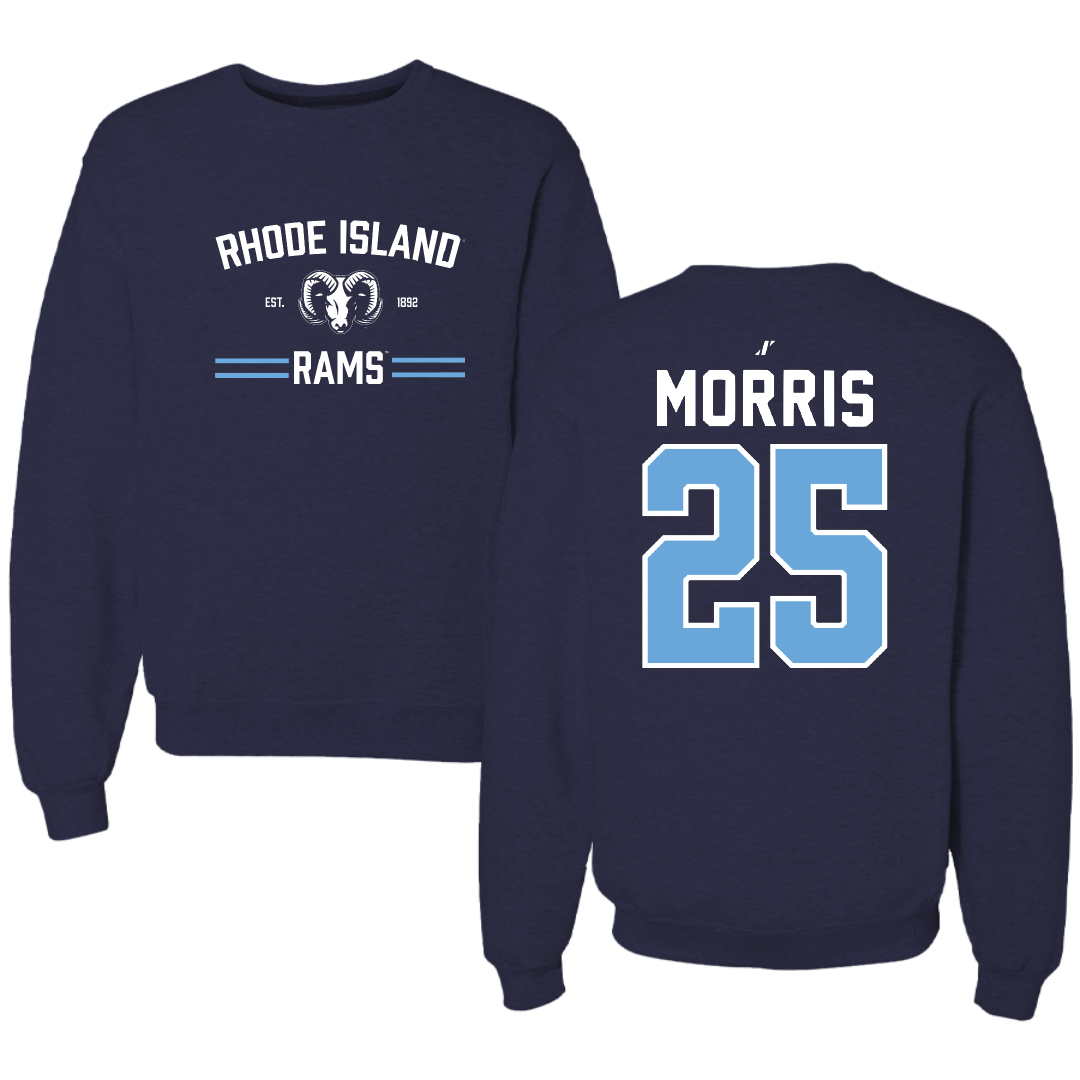 University of Rhode Island Baseball Navy General Crewneck - #25 Zach Morris