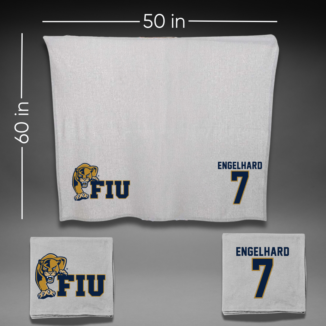 Florida International University Baseball Gray Blanket - #7 Chase Engelhard