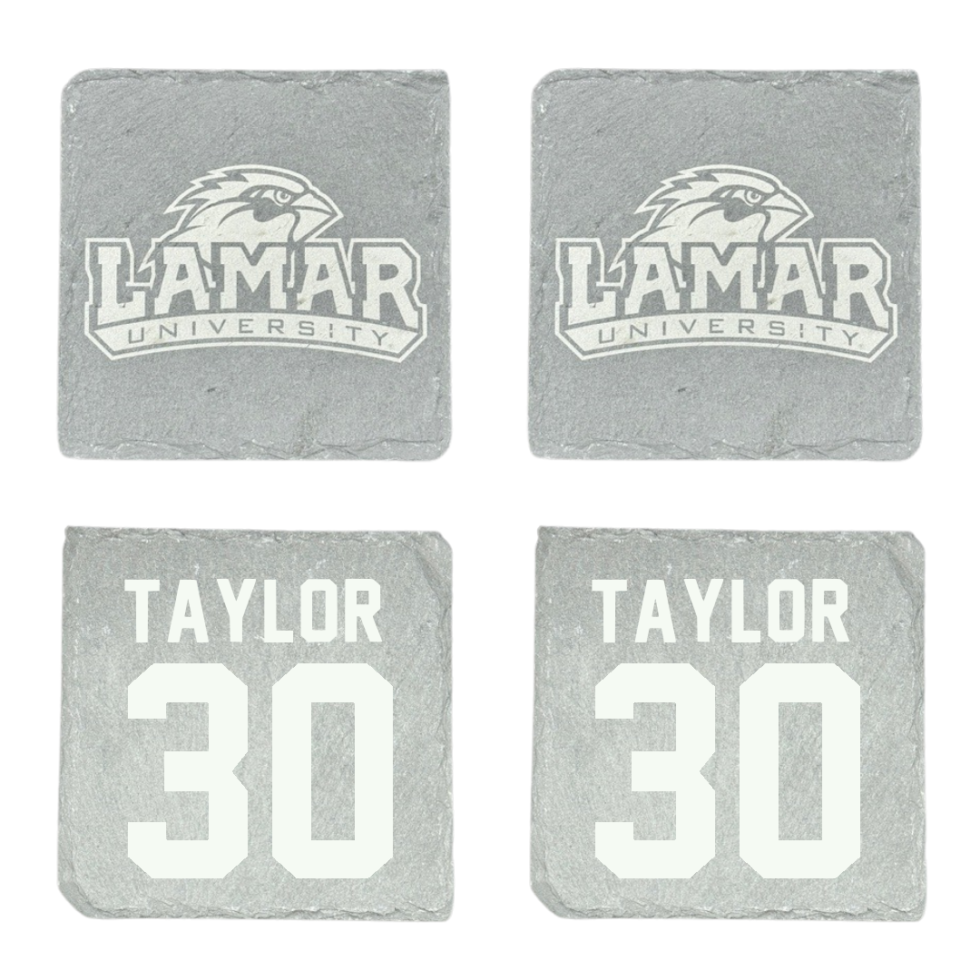 Lamar University Basketball Stone Coaster (4 Pack)  - #30 R'Mani Taylor