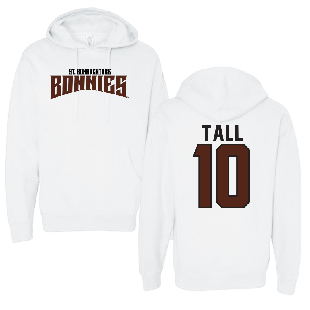 St. Bonaventure University Soccer White Classic Hoodie - #10 Mo Tall