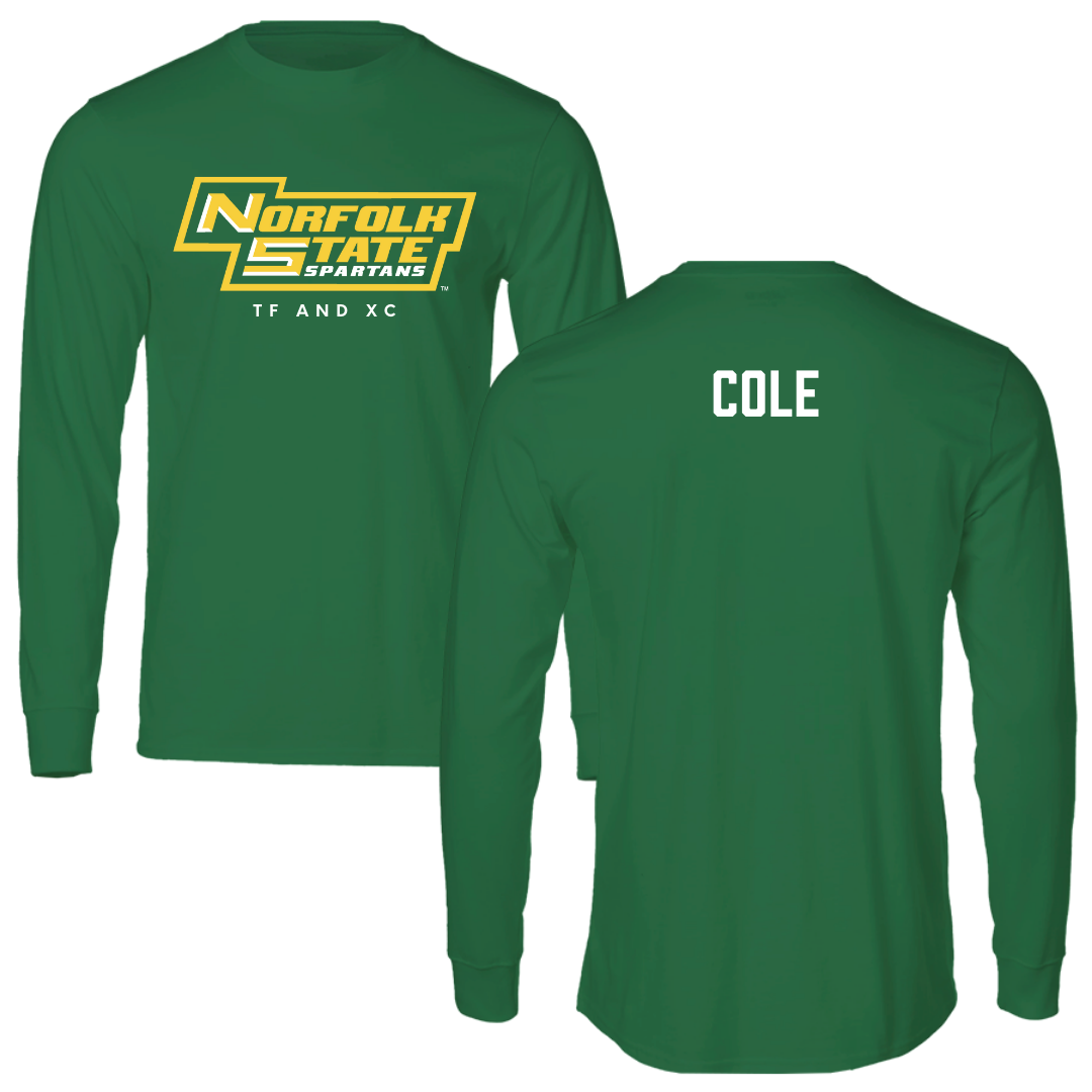 Norfolk State University TF and XC Kelly Green Performance Long Sleeve - Kai Cole