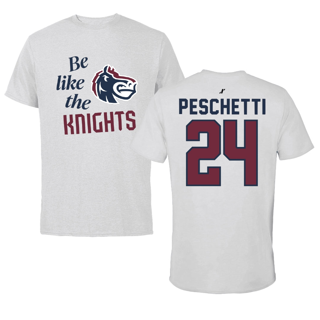 Fairleigh Dickinson University-Metropolitan Campus Soccer Light Gray Be Like Us Performance Tee - #24 Daniela Peschetti