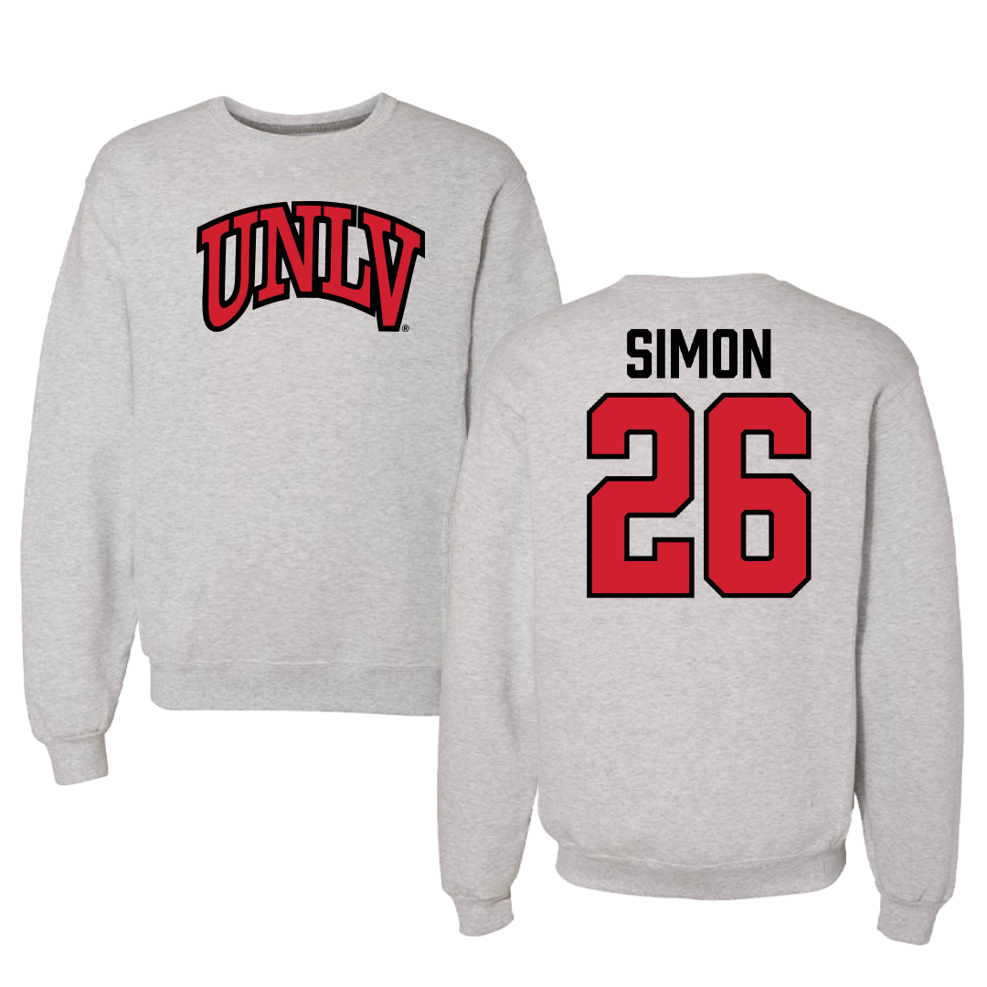 University of Nevada-Las Vegas Baseball Gray Crewneck - #26 Sam Simon