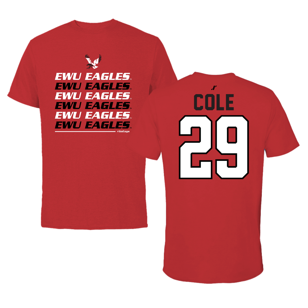 Eastern Washington University Soccer Red General Tee - #29 Elisabeth Cole