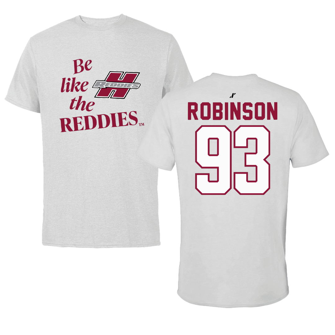 Henderson State University Football Light Gray Be Like Us Performance Tee - #93 Shaq'ke Robinson