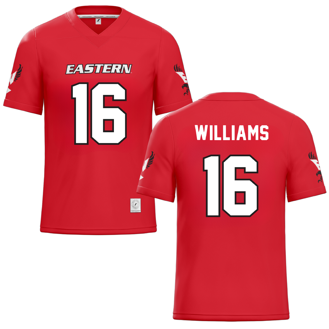 Eastern Washington University Red Football Jersey - #16 Miles Williams