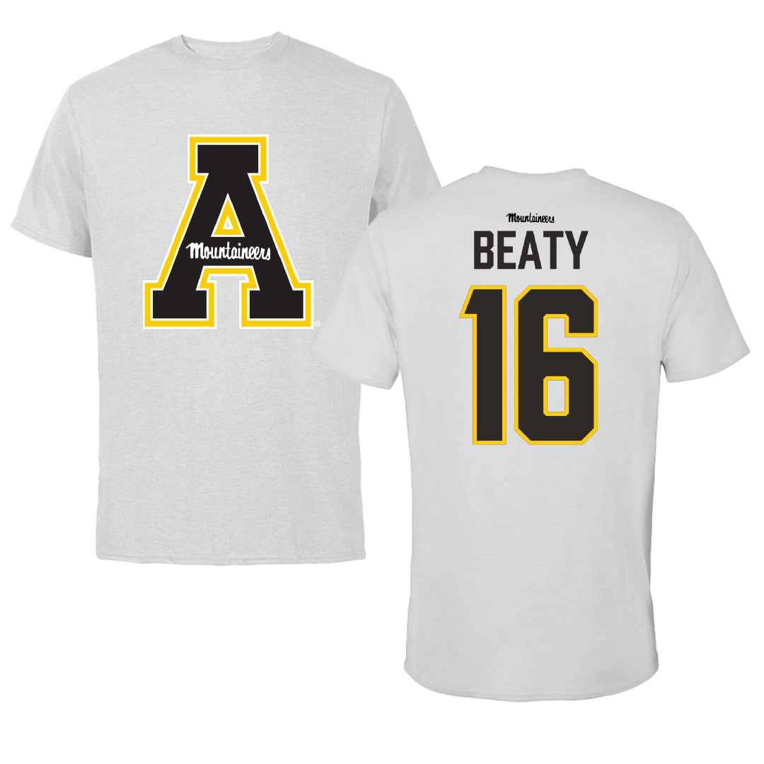 Appalachian State University Baseball Light Gray Performance Tee - #16 Jake Beaty