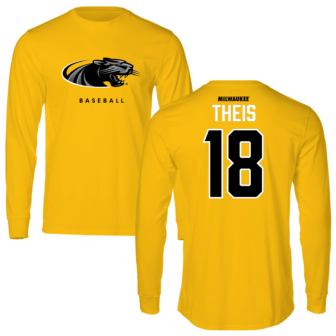 University of Wisconsin-Milwaukee Baseball Gold Performance Long Sleeve - #18 Gavin Theis