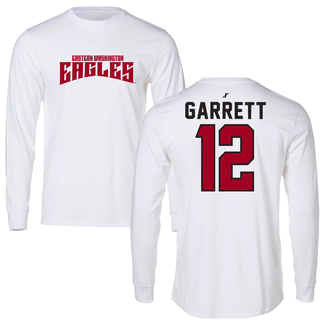 Eastern Washington University Football White Classic Performance Long Sleeve - #12 Wesley Garrett