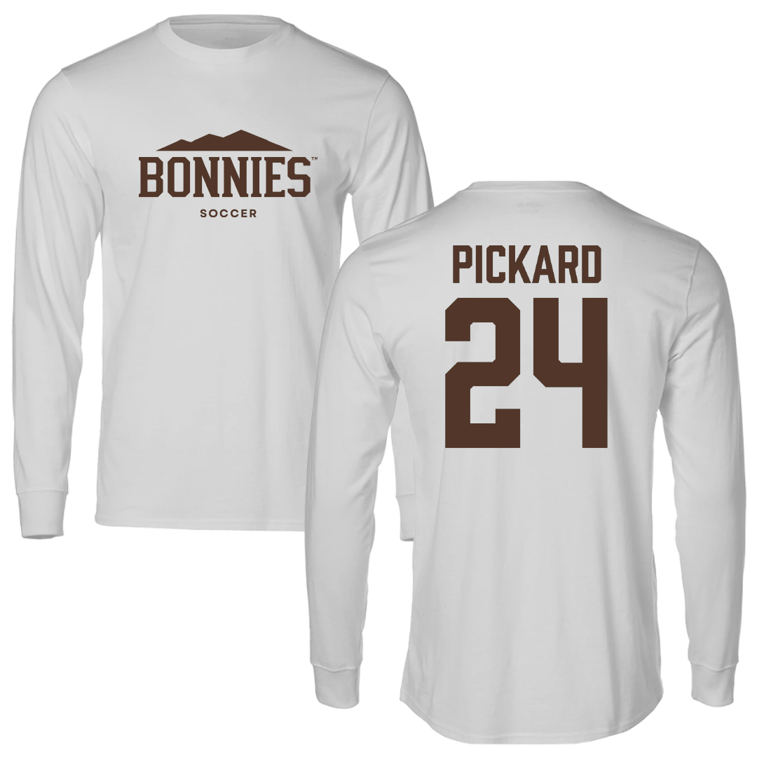 St. Bonaventure University Soccer Light Gray Performance Long Sleeve - #24 Kristin Pickard