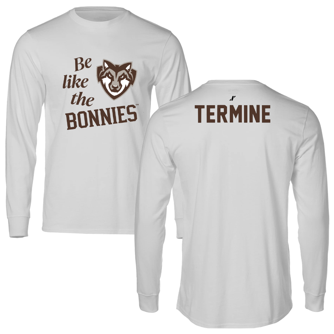 St. Bonaventure University Swimming & Diving Light Gray Be Like Us Performance Long Sleeve - Luigi Termine