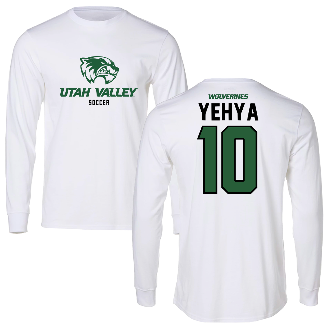Utah Valley University Soccer White Long Sleeve - #10 Omar Yehya