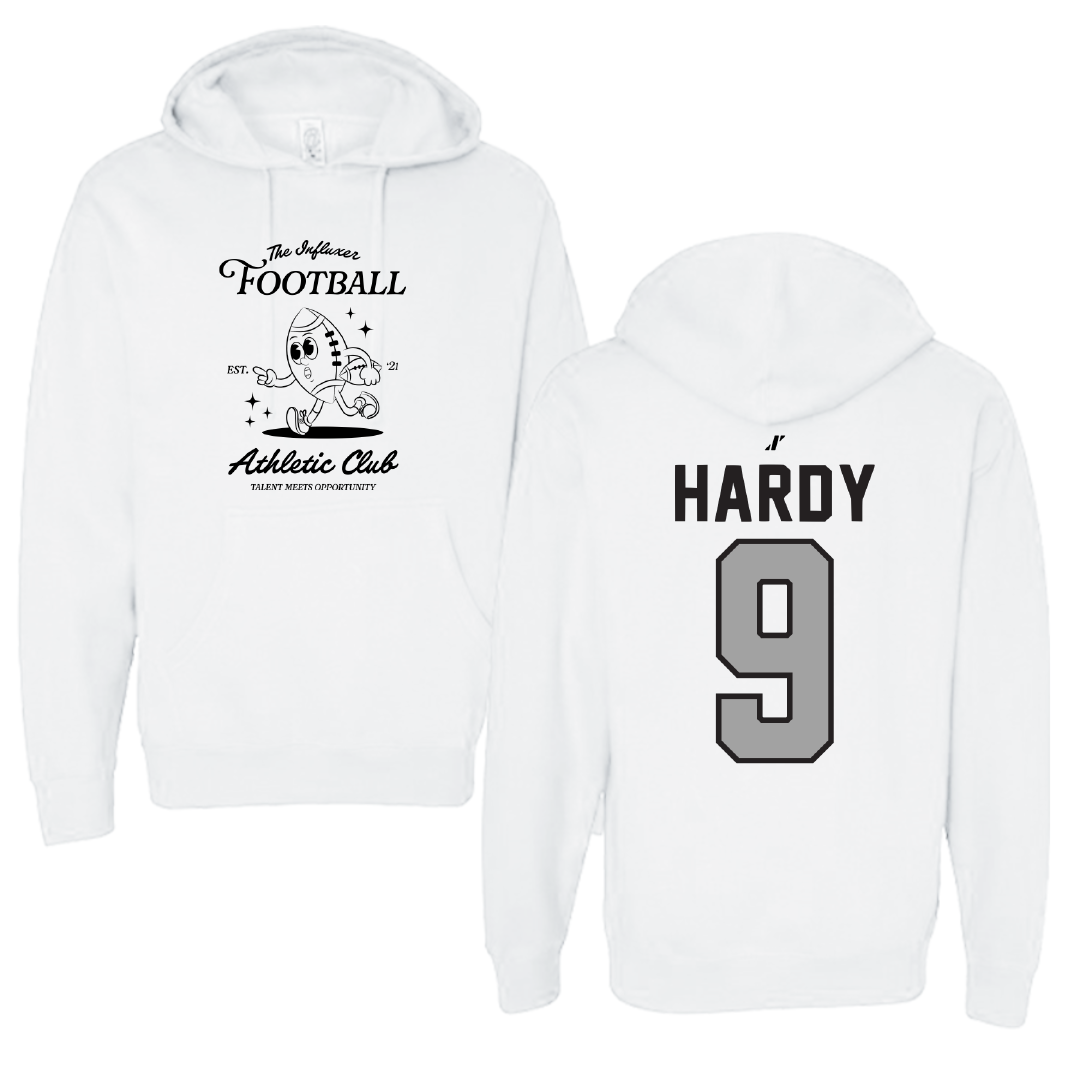 Football White Influxer Athletic Club Hoodie - #9 Cam Hardy