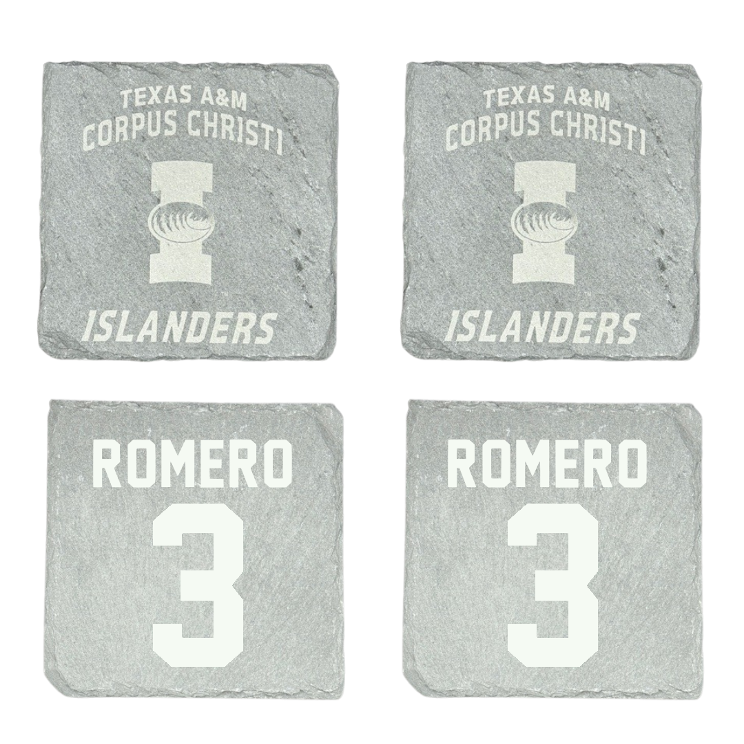 Texas A&M University-Corpus Christi Volleyball Stone Coaster (4 Pack)  - #3 Rylie Romero