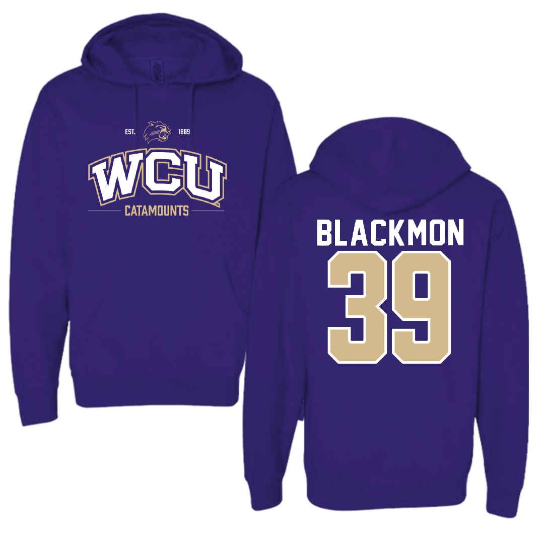 Western Carolina University Football Purple General Hoodie - #39 Brayden Blackmon