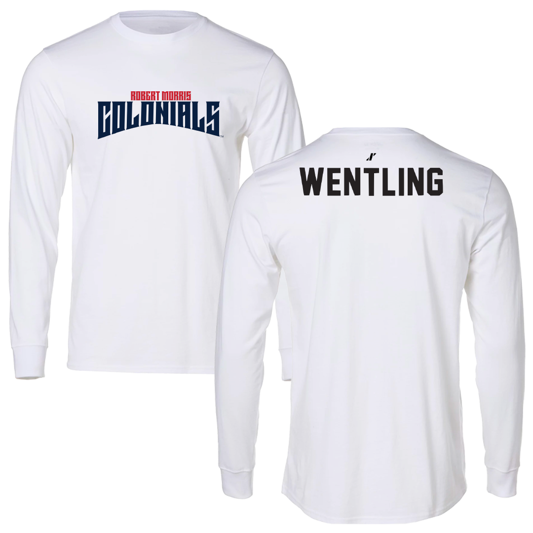Robert Morris University TF and XC White Classic Long Sleeve - Nathan Wentling