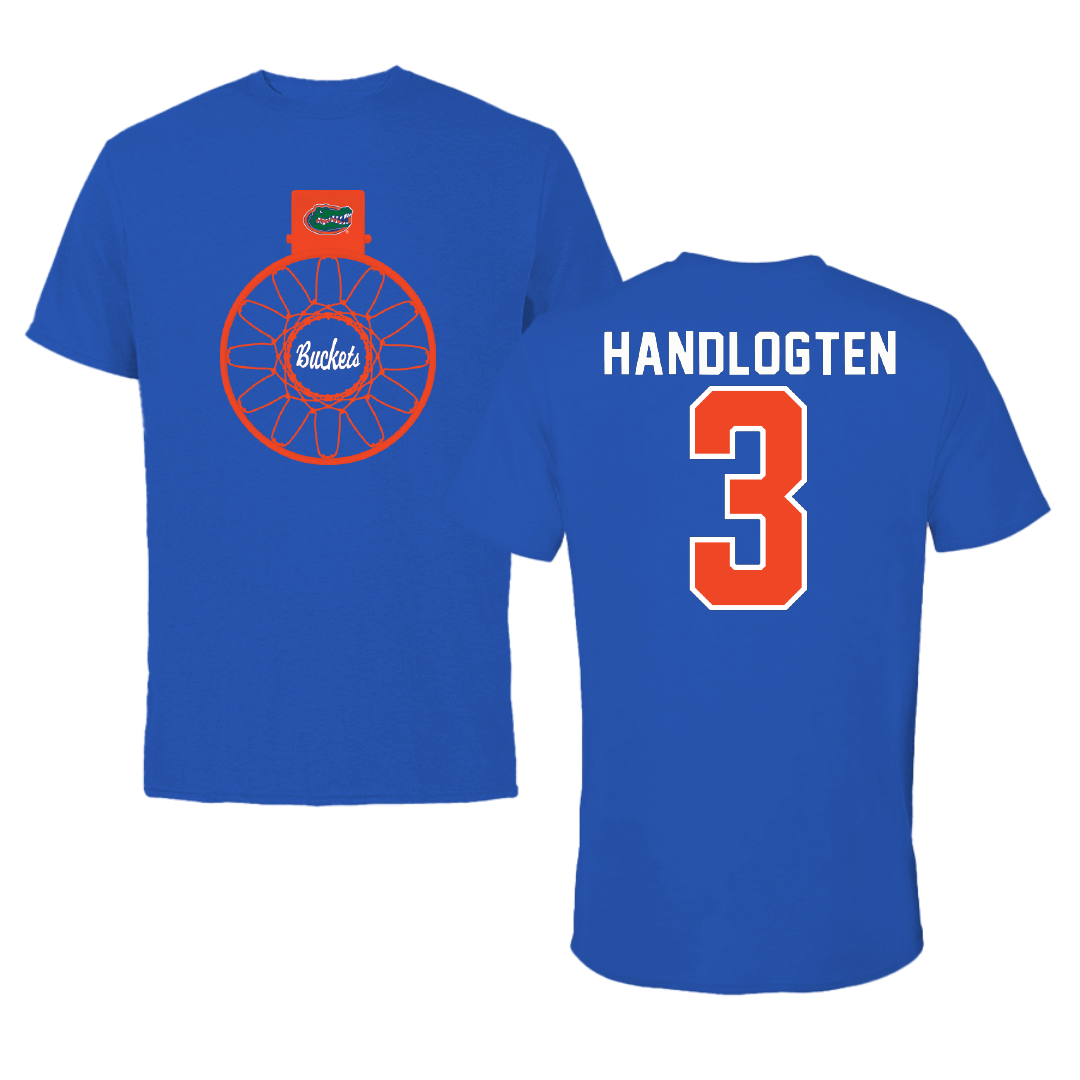 University of Florida Basketball Blue Buckets Tee - #3 Micah Handlogten