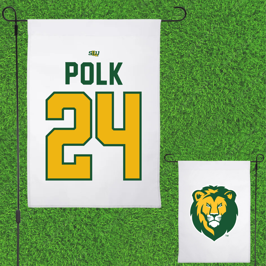 Southeastern Louisiana University Baseball White Garden Flag - #24 Lakin Polk