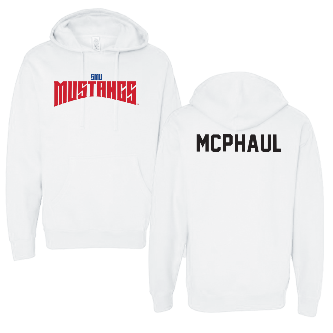 Southern Methodist University TF and XC White Classic Hoodie - Camryn McPhaul