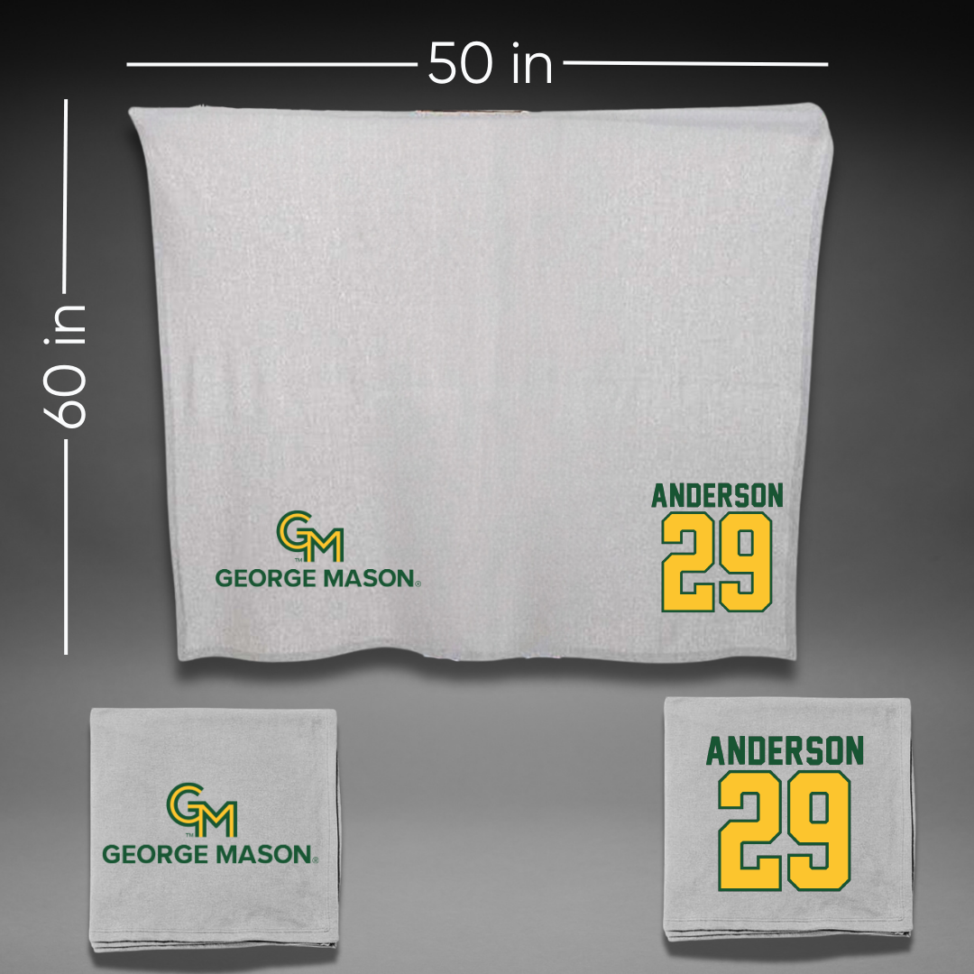 George Mason University Softball Gray Blanket - #29 Jordan Anderson