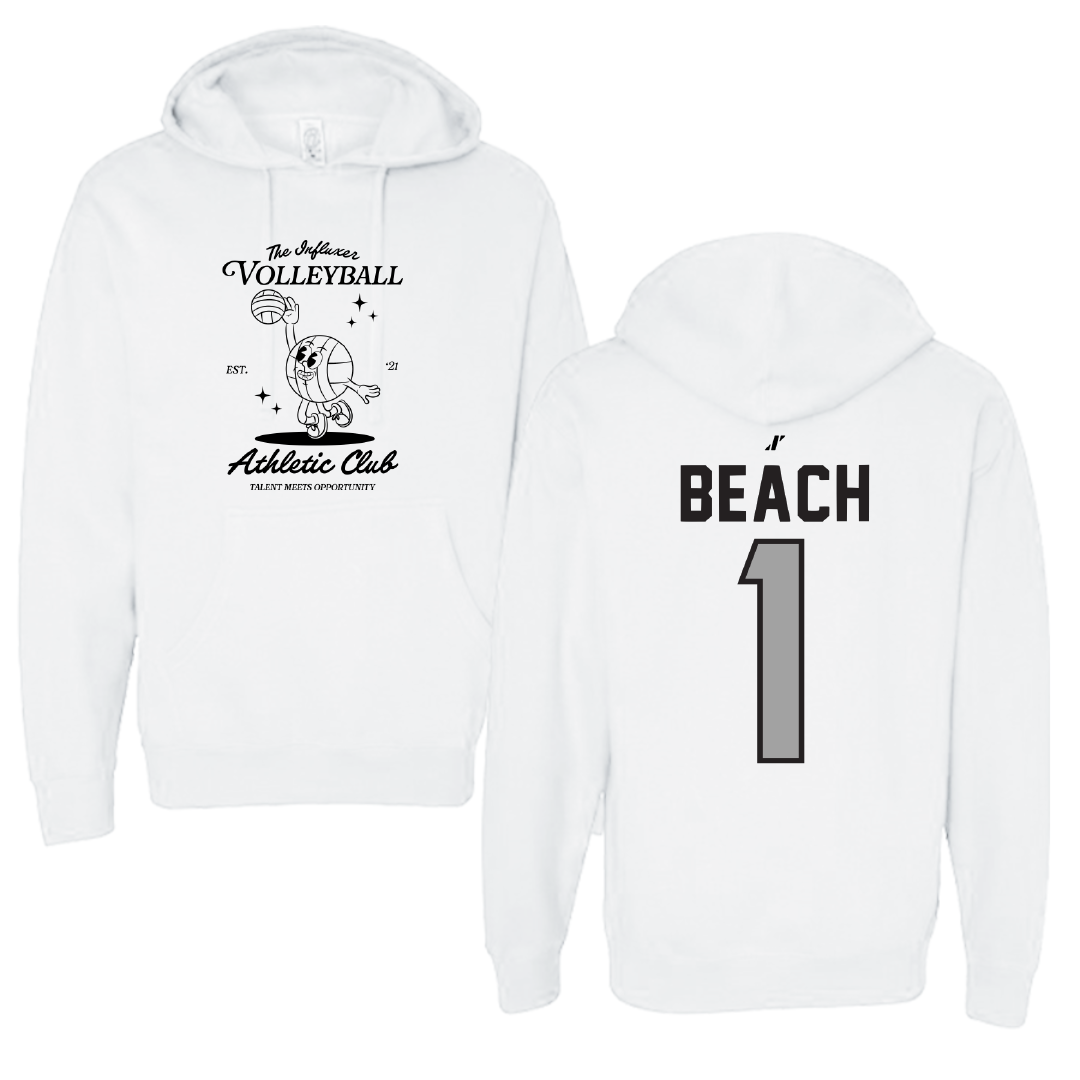 Volleyball White Influxer Athletic Club Hoodie - #1 Neomi Beach
