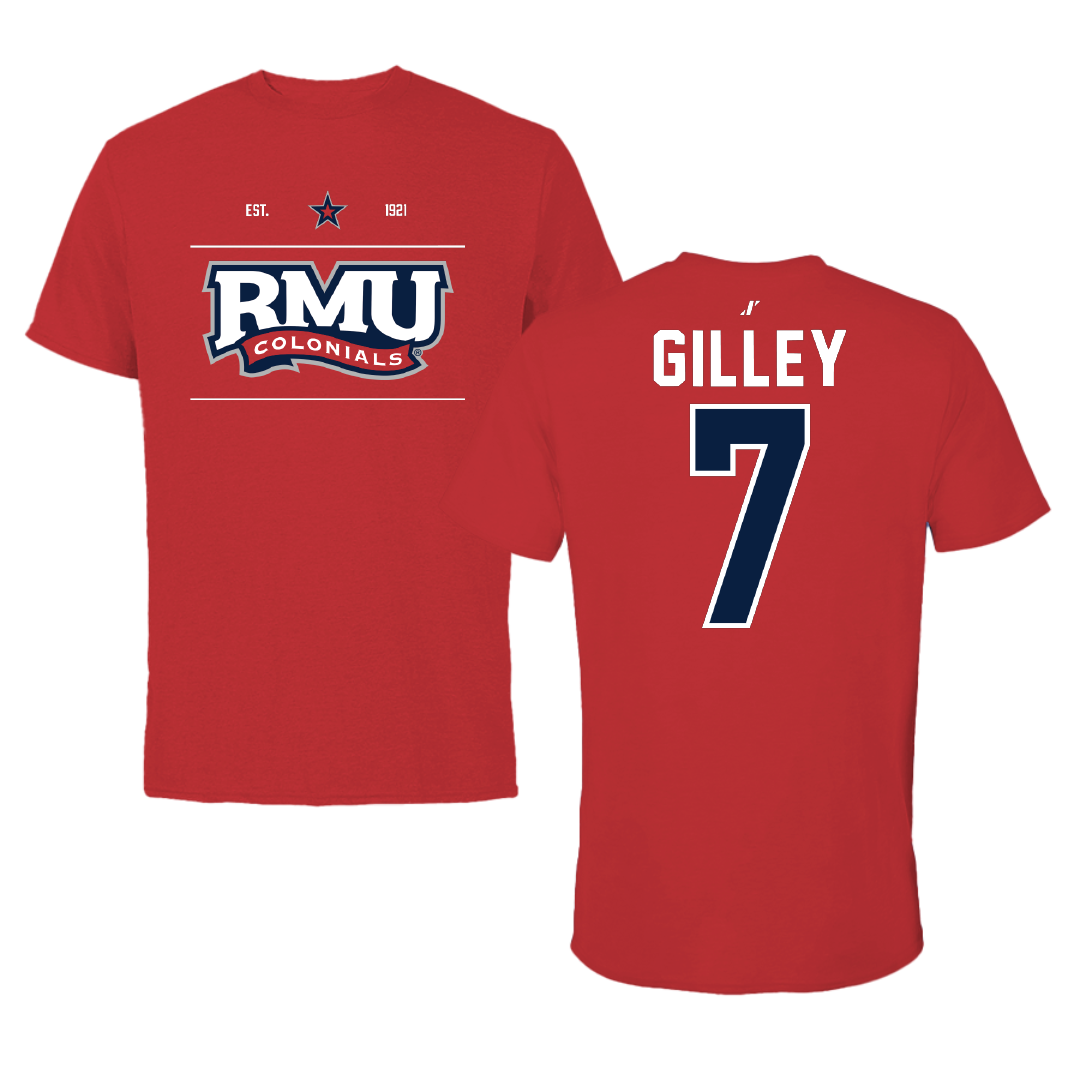 Robert Morris University Soccer Red General Tee - #7 Chase Gilley