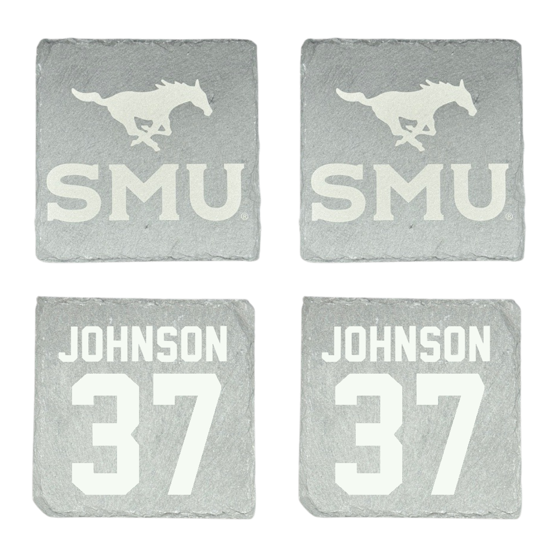 Southern Methodist University Soccer Stone Coaster (4 Pack)  - #37 Chance Johnson