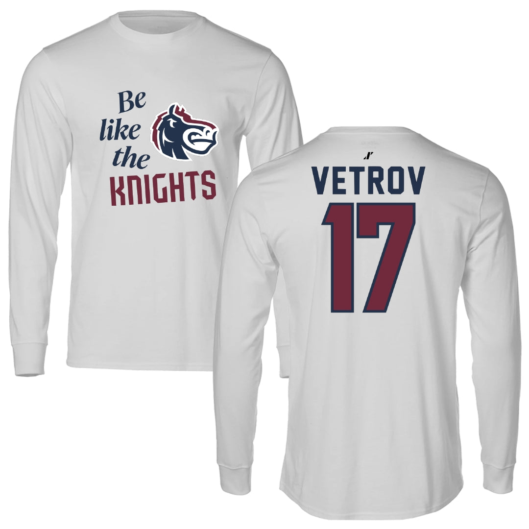 Fairleigh Dickinson University-Metropolitan Campus Volleyball Light Gray Be Like Us Long Sleeve - #17 Artem Vetrov