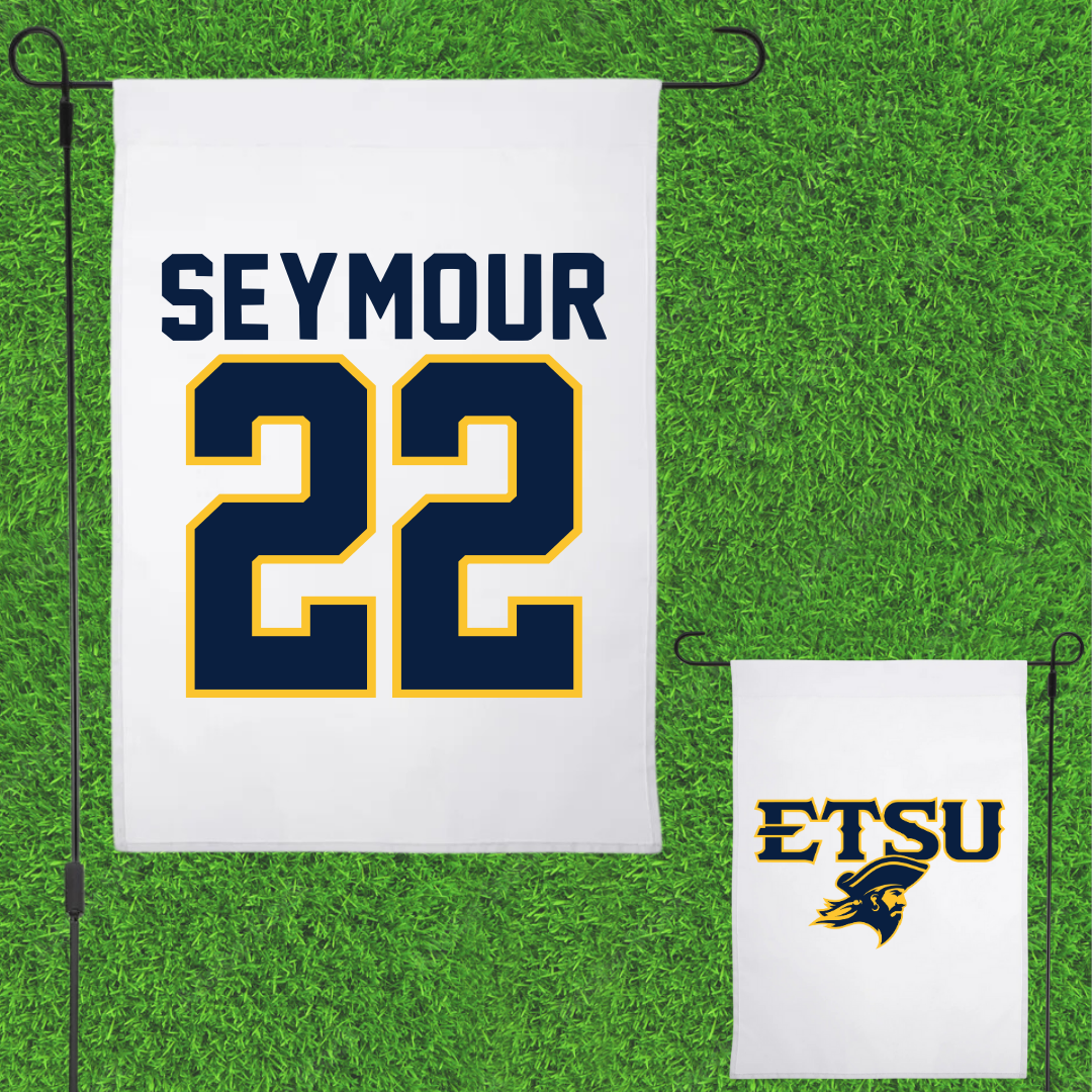 East Tennessee State University Basketball White Garden Flag - #22 Jaden Seymour