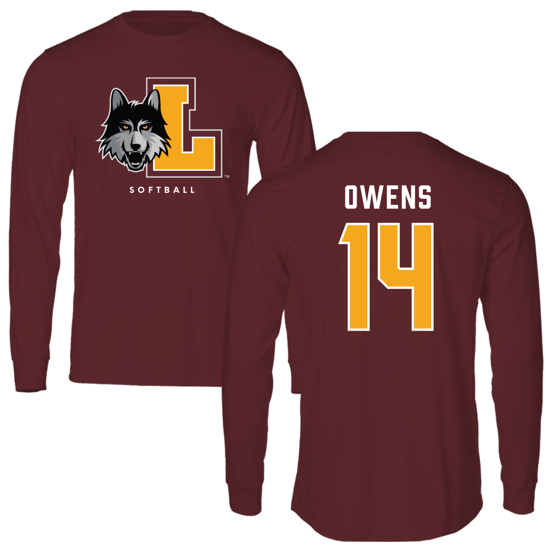 Loyola University-Chicago Softball Maroon Mascot Performance Long Sleeve - #14 Riley Owens