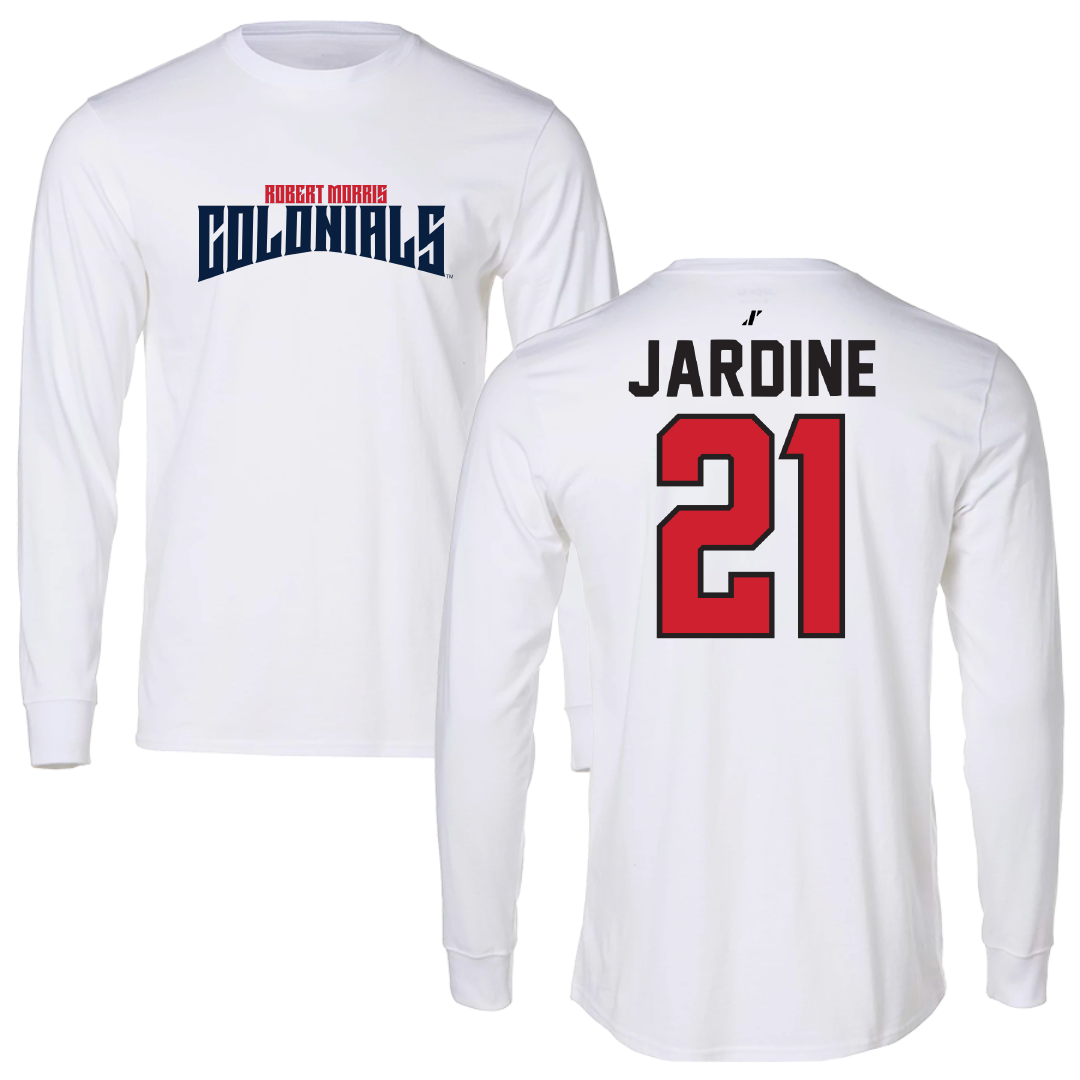 Robert Morris University Softball White Classic Long Sleeve - #21 Makayla Jardine