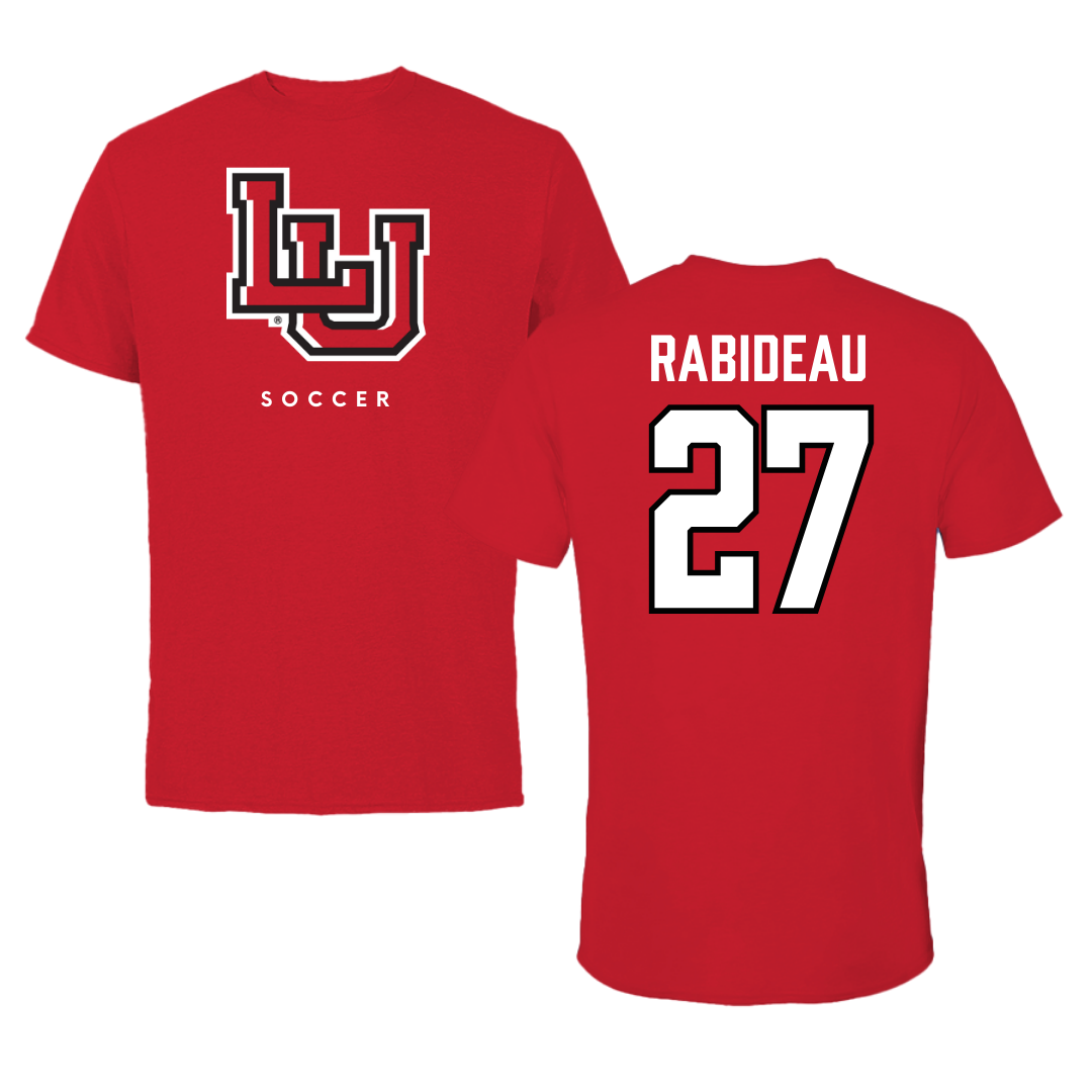 Lamar University Soccer Red Performance Tee - #27 Madison Rabideau
