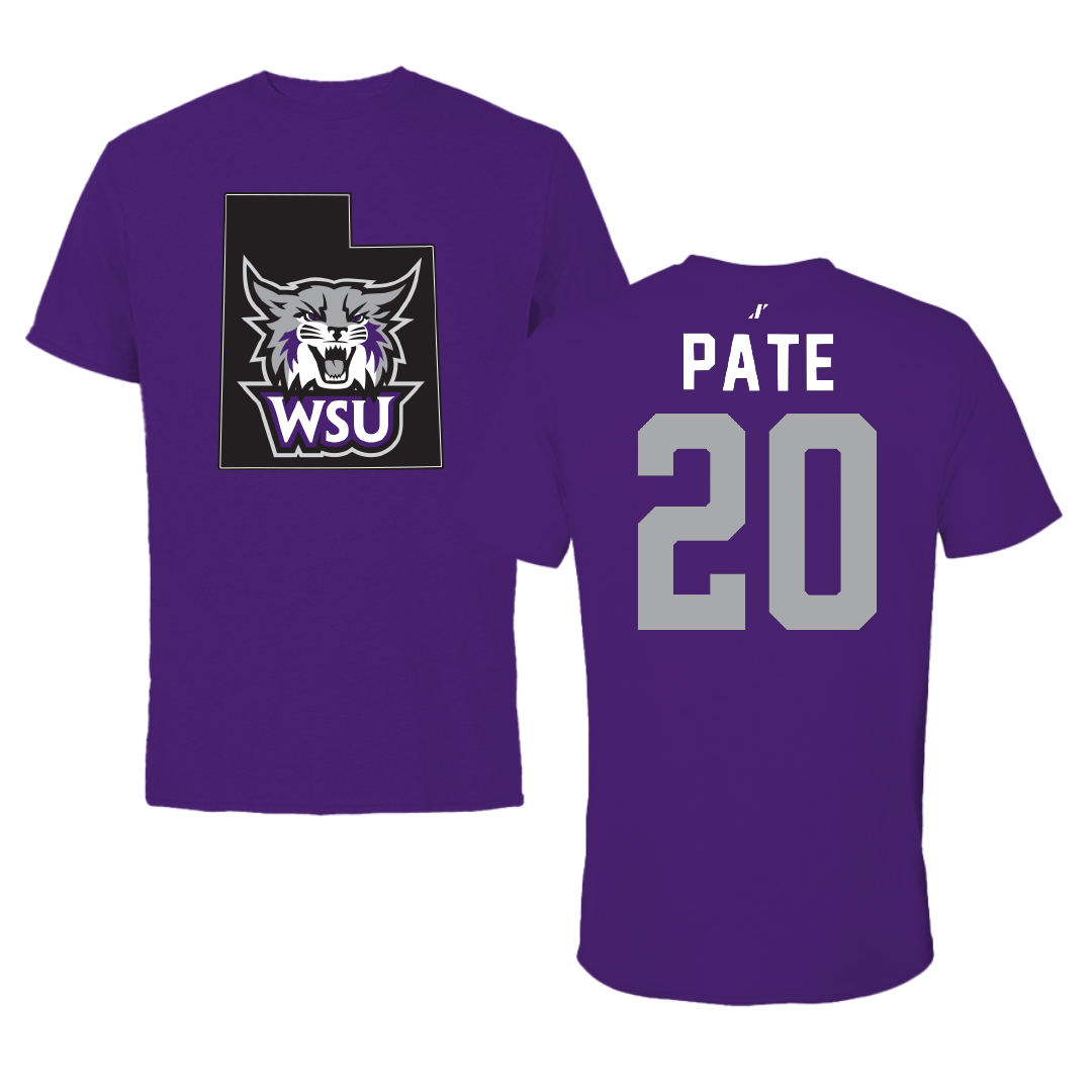 Weber State University Football Purple State Performance Tee - #20 Montae Pate