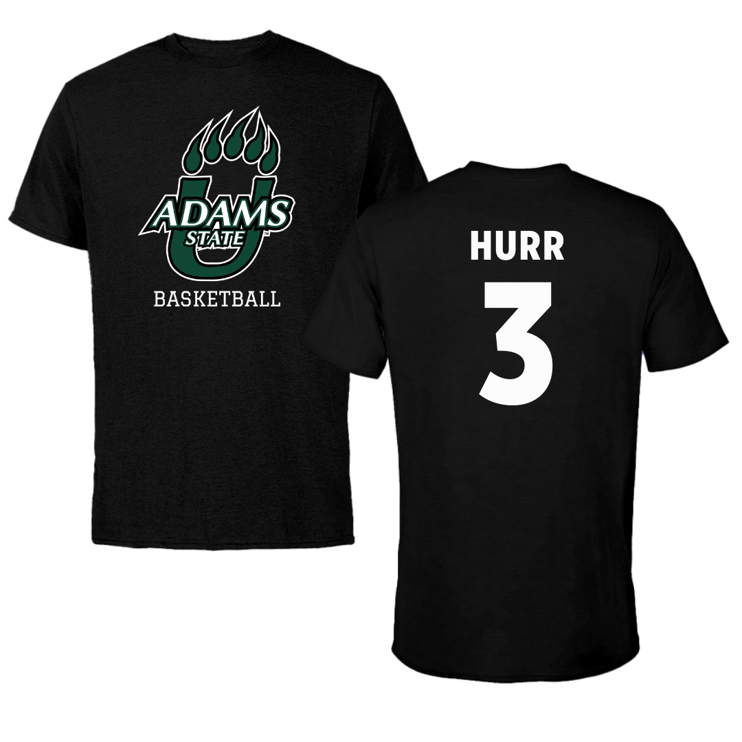 Adams State University Basketball Black State Tee - #3 Alex Hurr