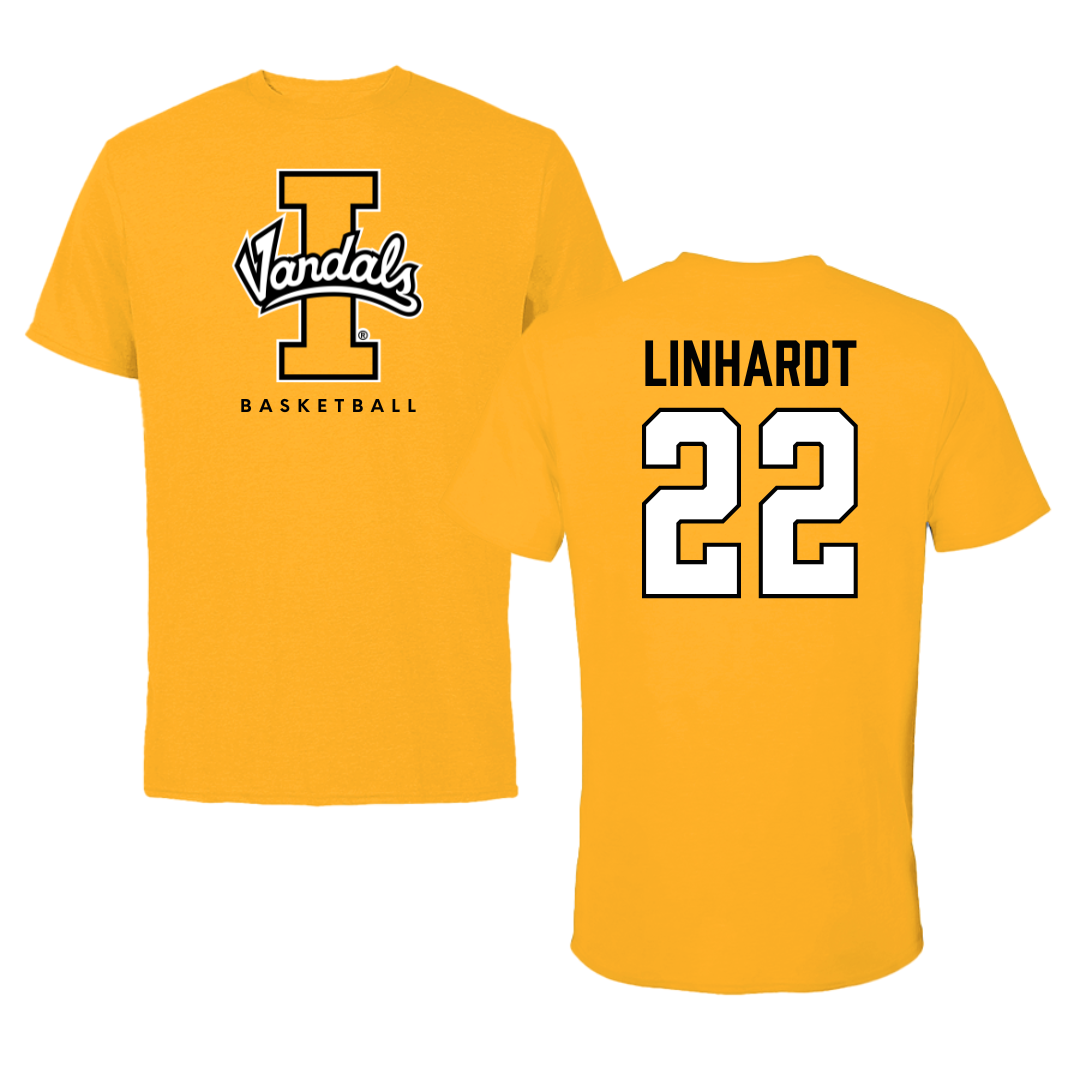 University of Idaho Basketball Gold Performance Tee - #22 Tyler Linhardt