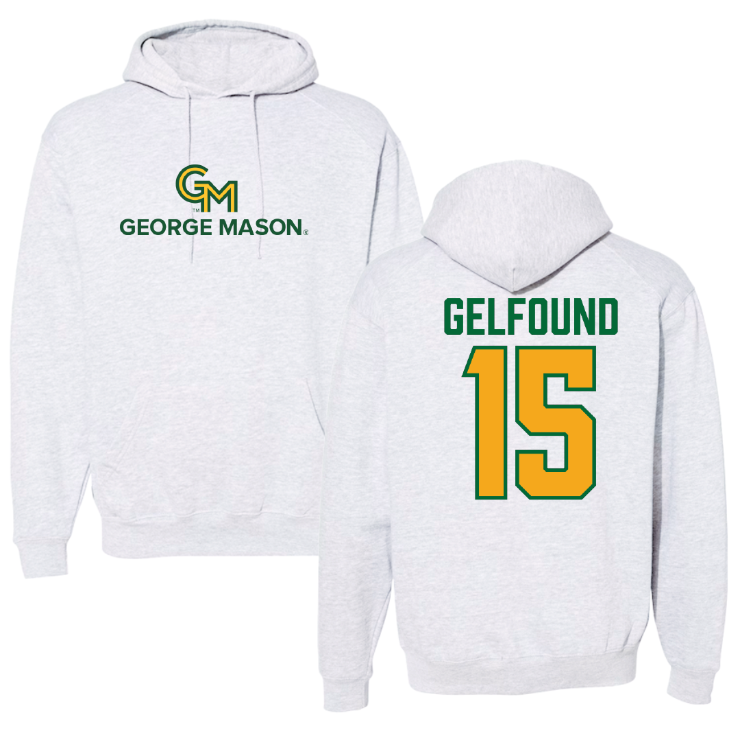 George Mason University Volleyball Gray Hoodie - #15 Gabriella Gelfound