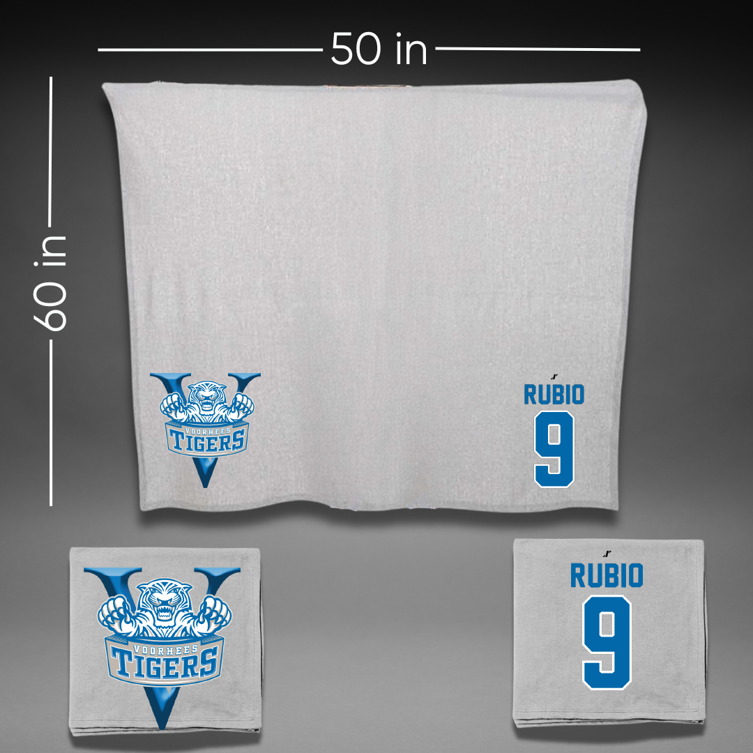 Voorhees University Baseball Gray Blanket - #9 Miguel Rubio